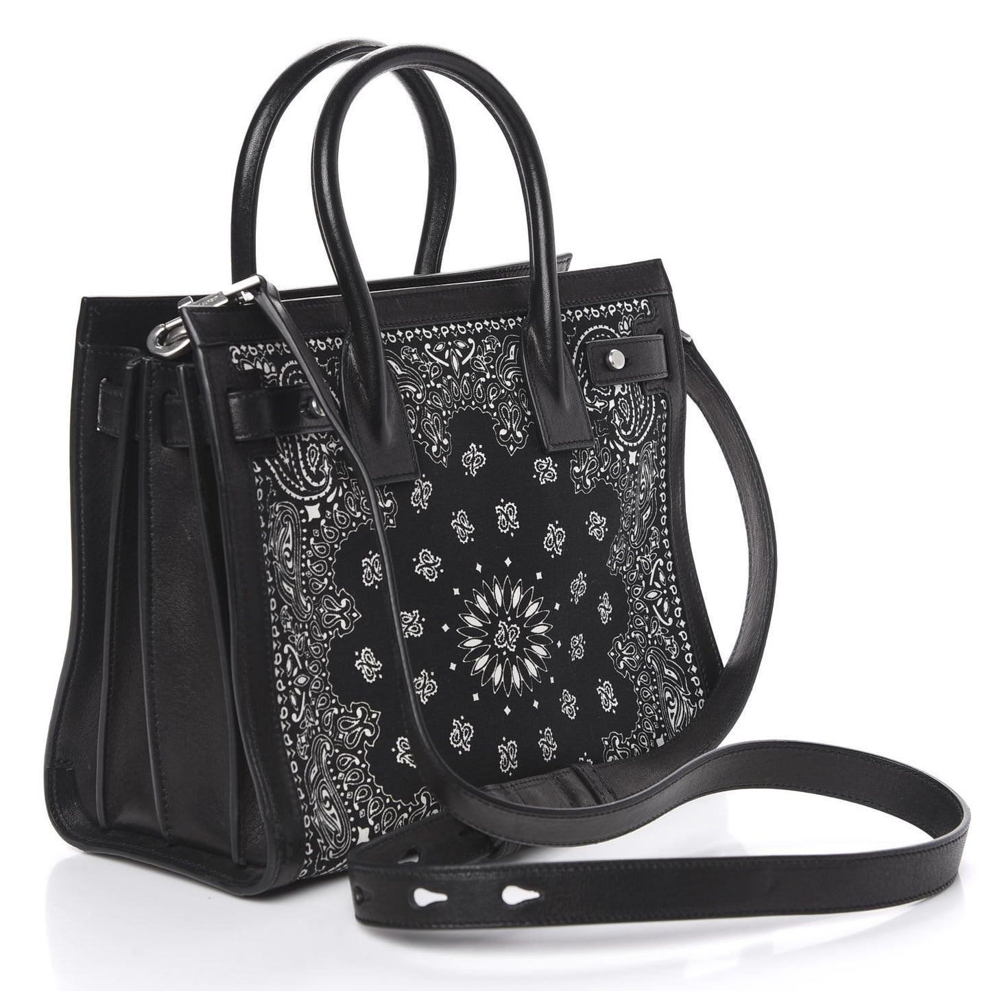 Calfskin Cotton Bandana Baby Sac De Jour Black