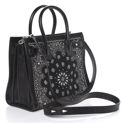 Saint Laurent Calfskin Cotton Bandana Baby Sac De Jour Black 2 of 9