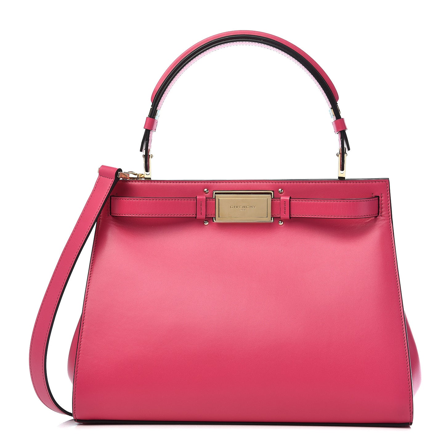 Calfskin Medium Bespoke Shoulder Bag Fuchsia
