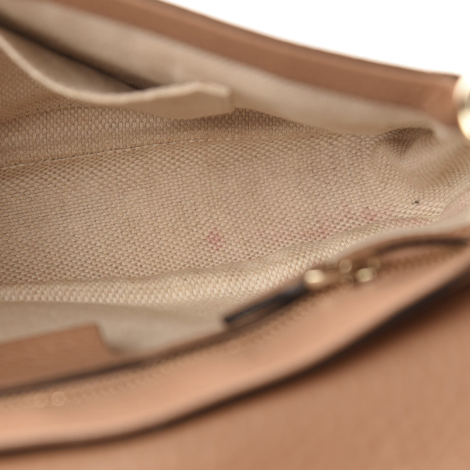Gucci Pebbled Calfskin Medium Soho Flap Crossbody Camelia 9 of 12
