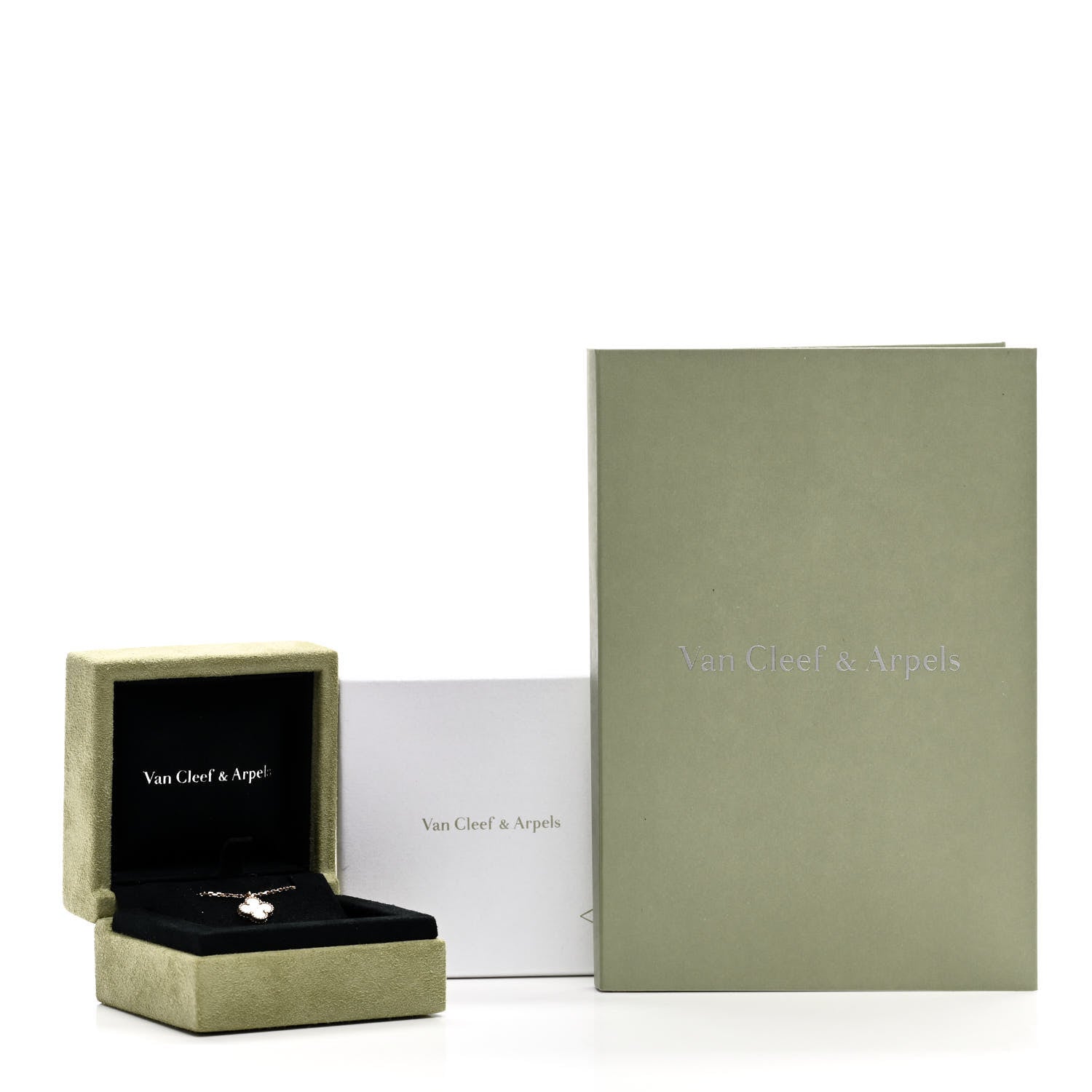 Van Cleef & Arpels 18K Yellow Gold Mother of Pearl Sweet Alhambra Pendant Necklace 6 of 6