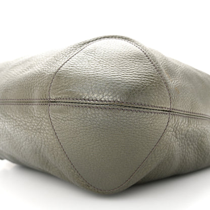Gucci Metallic Pebbled Calfskin Medium Soho Chain Hobo Sasso 10 of 10