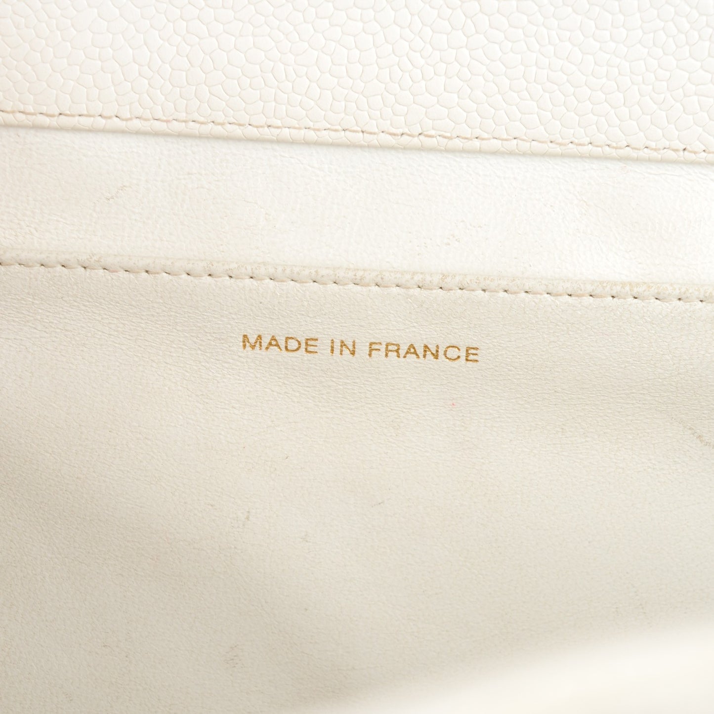 Caviar Quilted CC Tote White