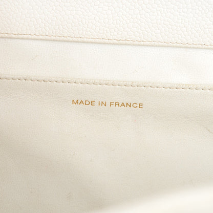 Chanel Caviar Quilted CC Tote White 8 of 11