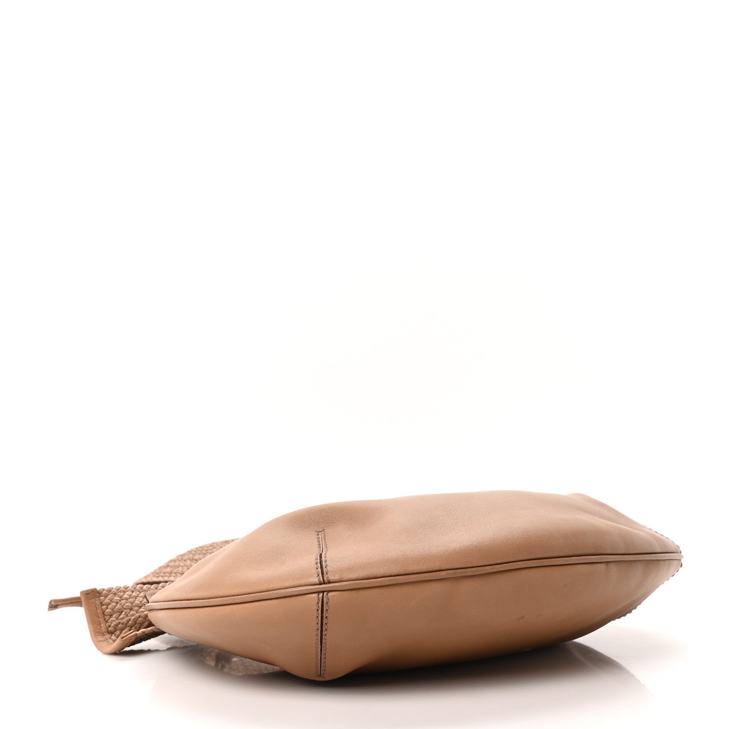 Gucci Calfskin Raffia Shoulder Bag Beige 4 of 10