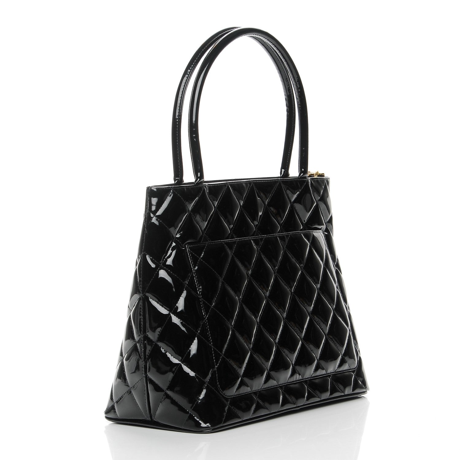 Chanel Patent Medallion Tote Black 3 of 7