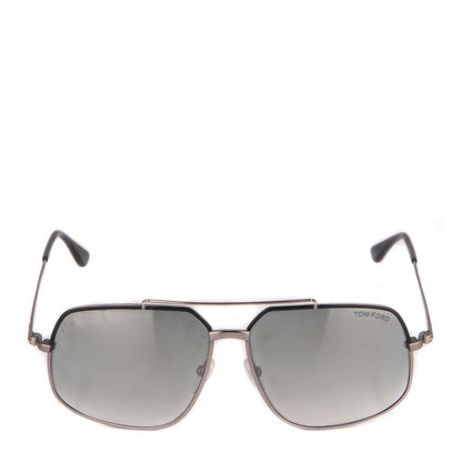 Tom Ford Ronnie Aviator Sunglasses TF439 Black Silver 2 of 7