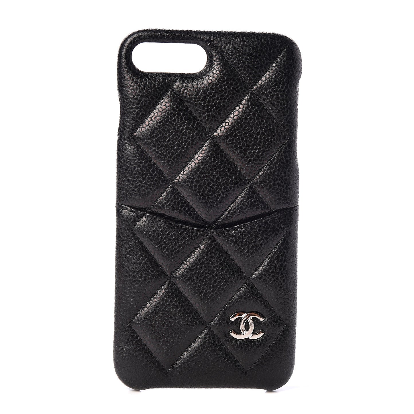 Caviar Quilted iPhone 8 Plus Coco Tech Case Black