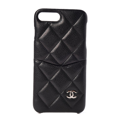 Chanel Caviar Quilted iPhone 8 Plus Coco Tech Case Black 1 of 8