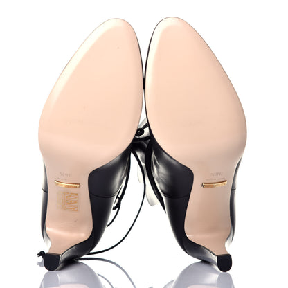 Gucci Malaga Kid Indya Bow Tie Ankle Boots 36.5 Black 6 of 9