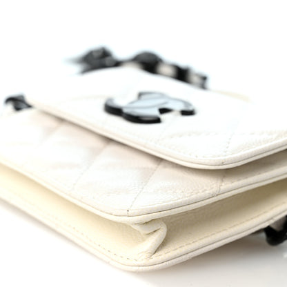 Chanel Caviar Quilted My Everything Belt Flap Card Holder White 10 of 10