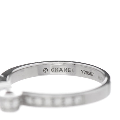 Chanel 18K White Gold Diamond Ruban Ring 48 4.5 4 of 6