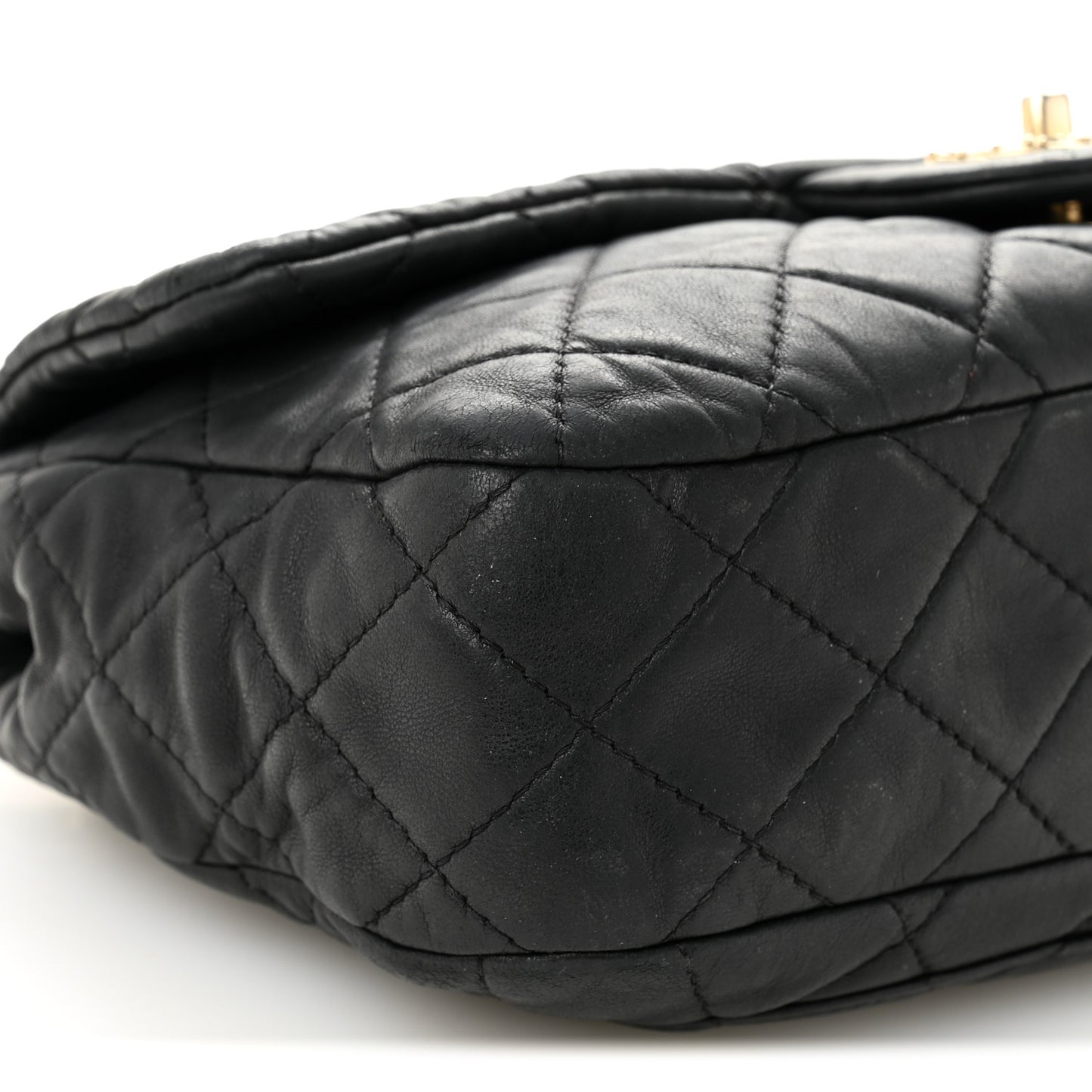 Lambskin Quilted Medium Precious Jewel Single Flap Black