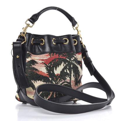 Saint Laurent Jacquard Calfskin Sunset Emmanuelle Bucket Bag 5 of 12