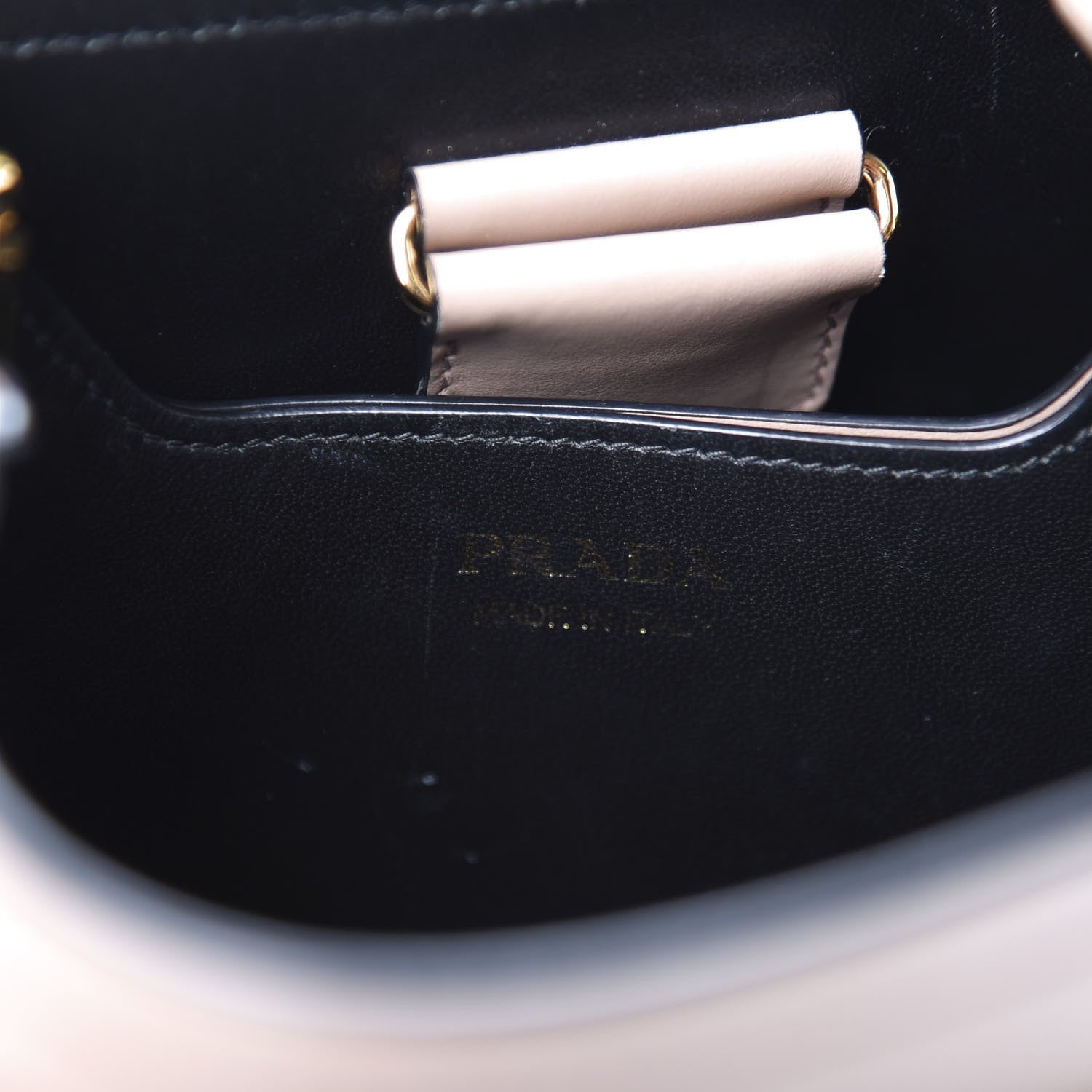 Prada Saffiano Cuir Medium Panier Bucket Bag Cipria Black 6 of 12