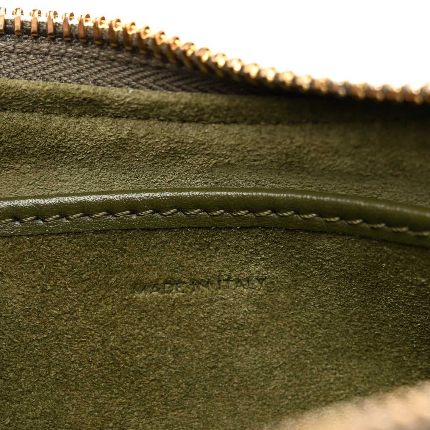 Smooth Calfskin Medium Strap Ava Shoulder Bag Dark Olive