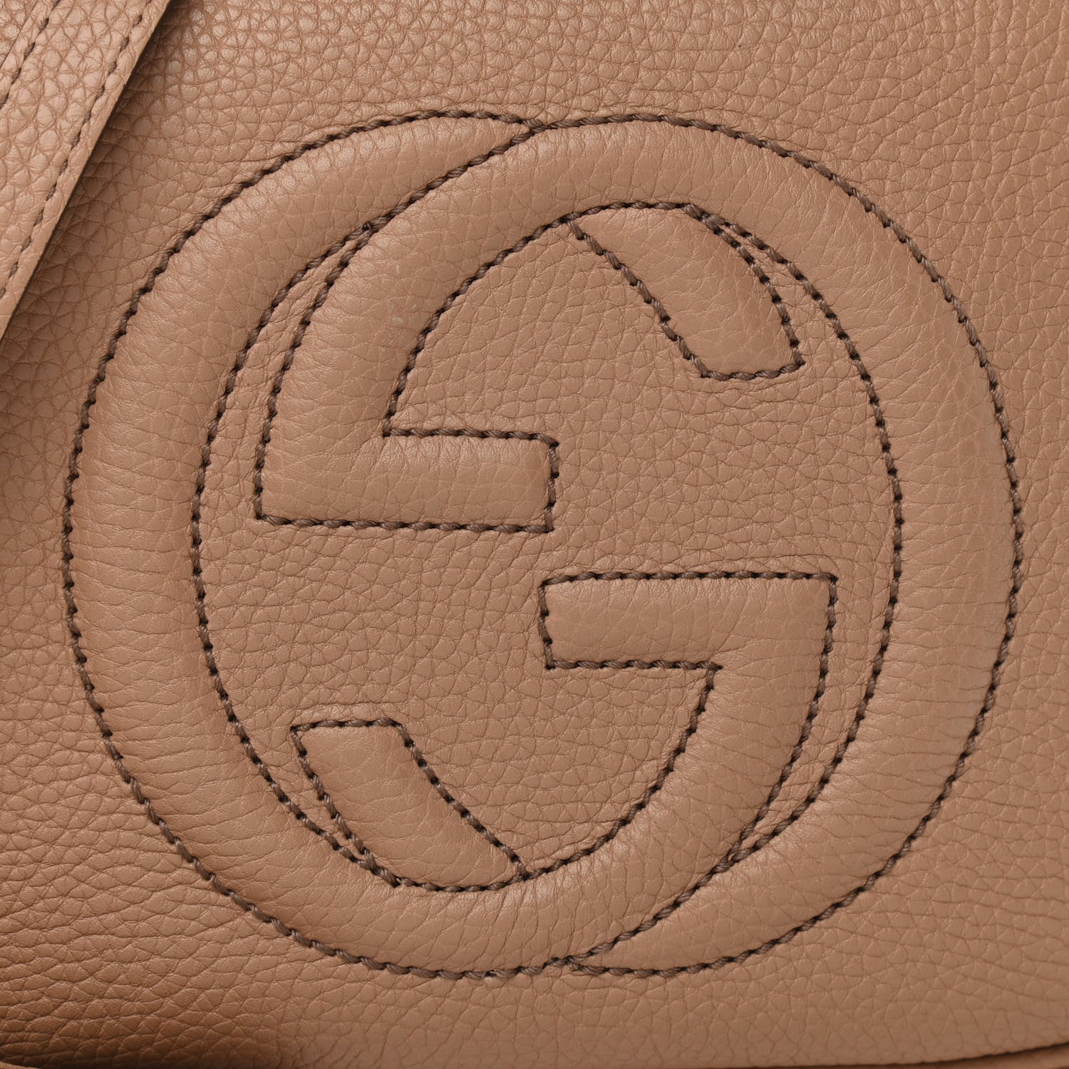 Gucci Pebbled Calfskin Small Soho Disco Bag Camelia 7 of 10