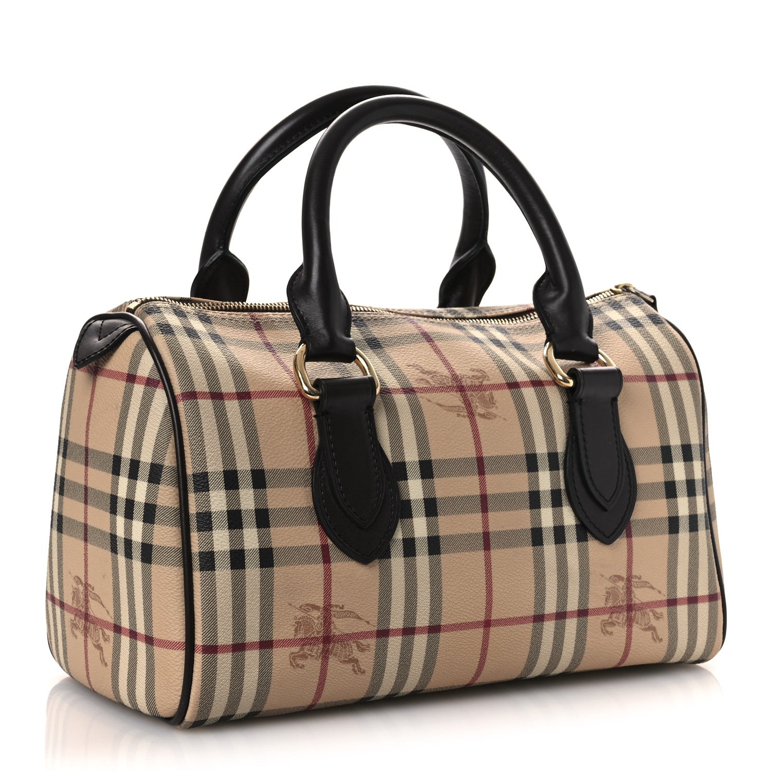 Burberry Haymarket Check Small Chester Bowling Bag Chocolate 3 of 13