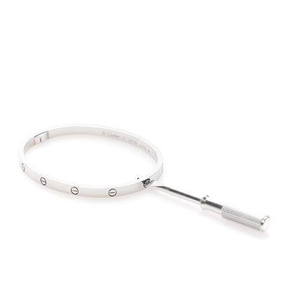 Cartier 18K White Gold Small LOVE Bracelet 15 4 of 7