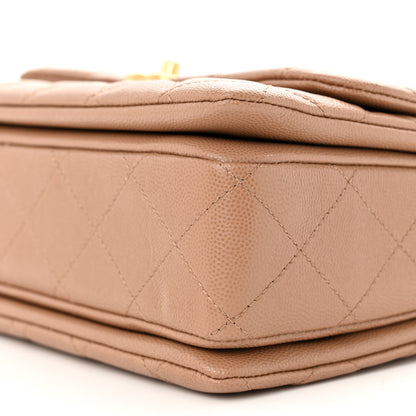 Chanel Caviar Quilted Coco First Flap Beige 10 of 11