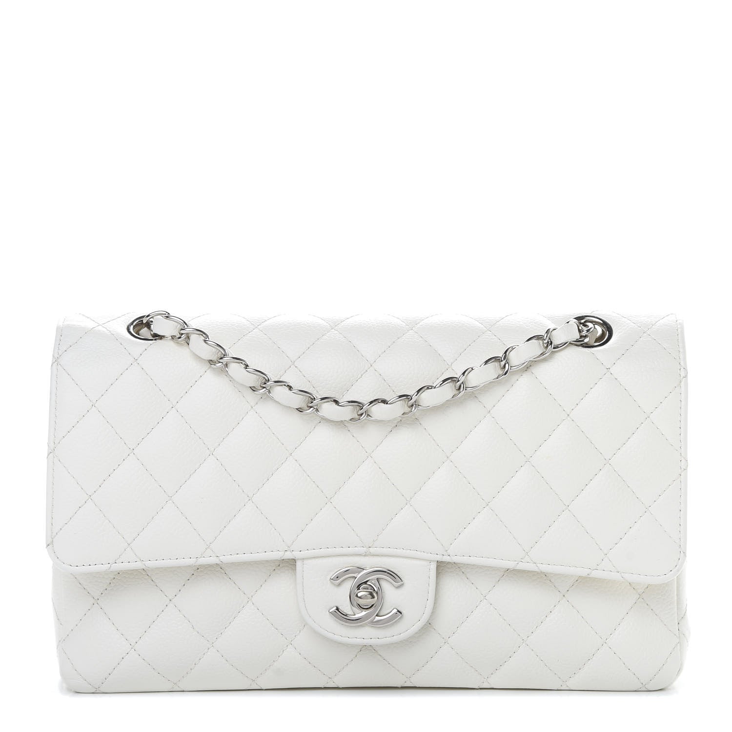 Chanel Caviar Quilted Small Double Flap White 1 of 14