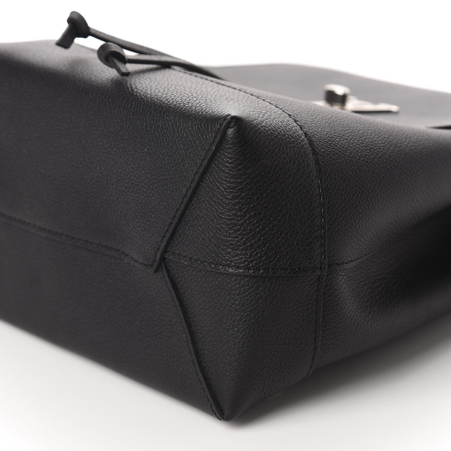 Calfskin Lockme Backpack Black