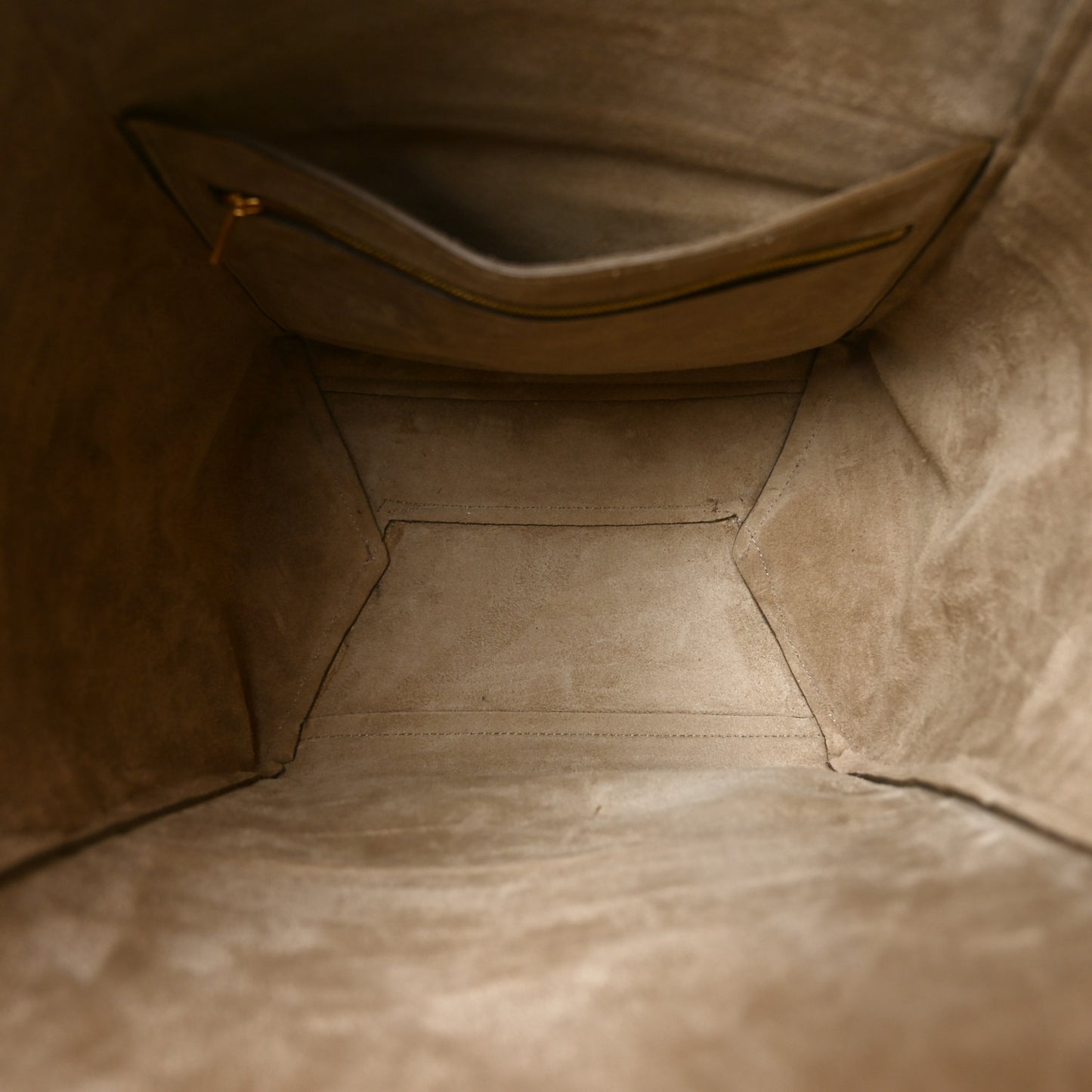 Soft Grained Calfskin Sangle Bucket Bag Taupe