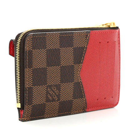 Louis Vuitton Damier Ebene Recto Verso Card Holder Red 3 of 8