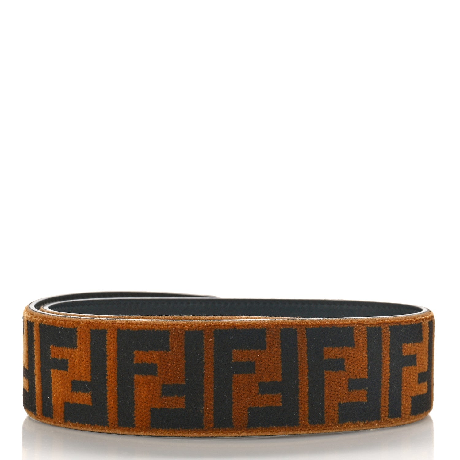 Fendi Velvet Tapestry FF Strap You Tobacco 2 of 3