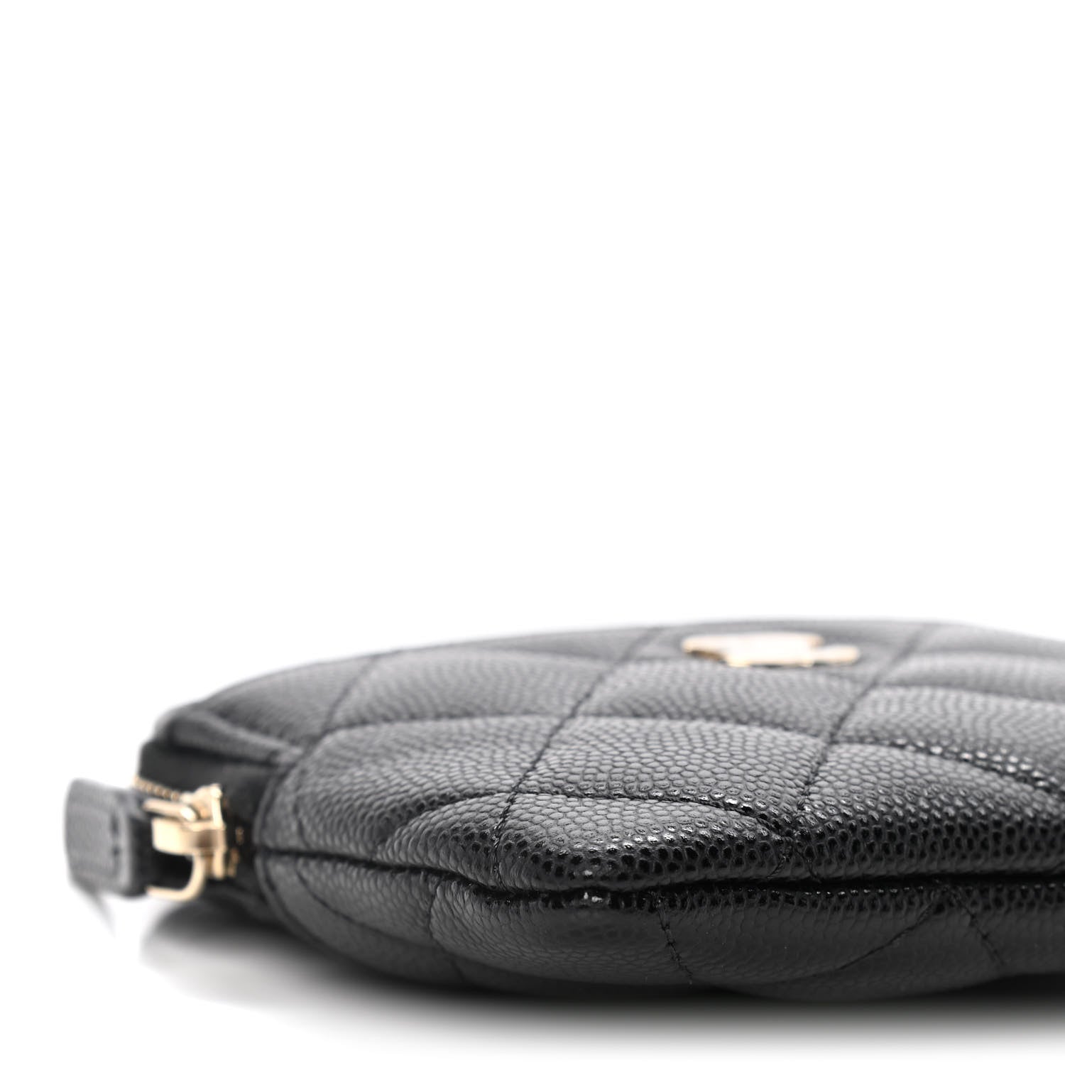 Chanel Caviar Quilted Zip Card Holder Wallet Black 8 of 10
