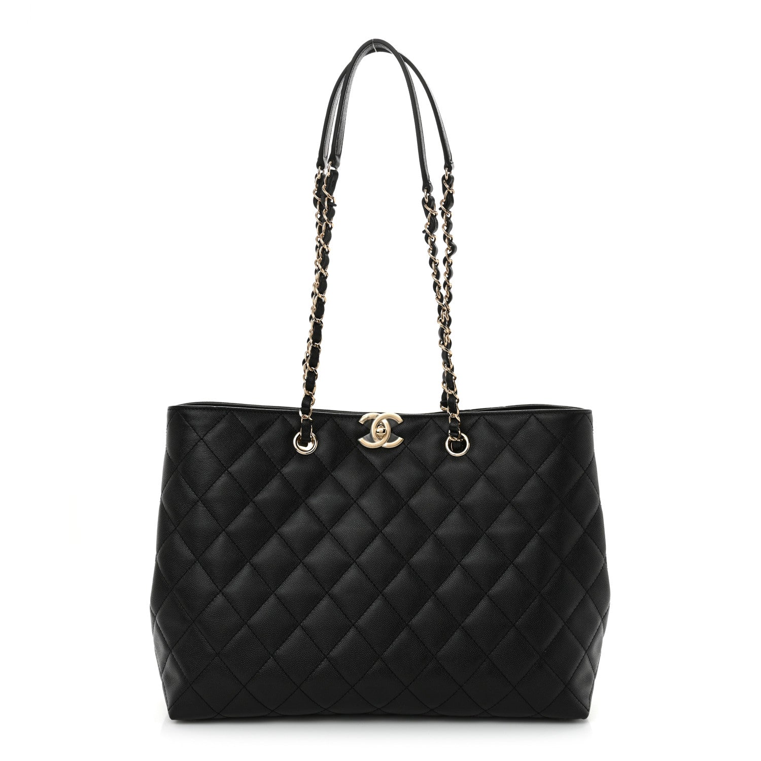 Chanel Caviar Quilted Small Shopping Tote Black 1 of 11