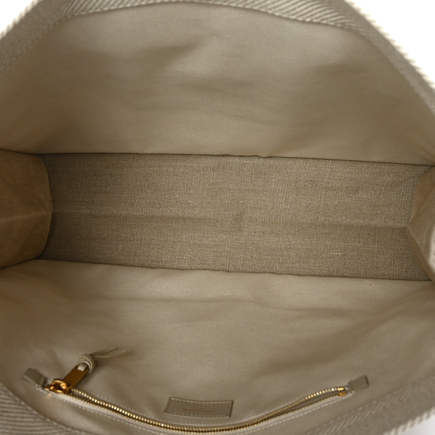 Saint Laurent Linen Calfskin Small Rive Gauche Tote Beige Sea Salt 5 of 8