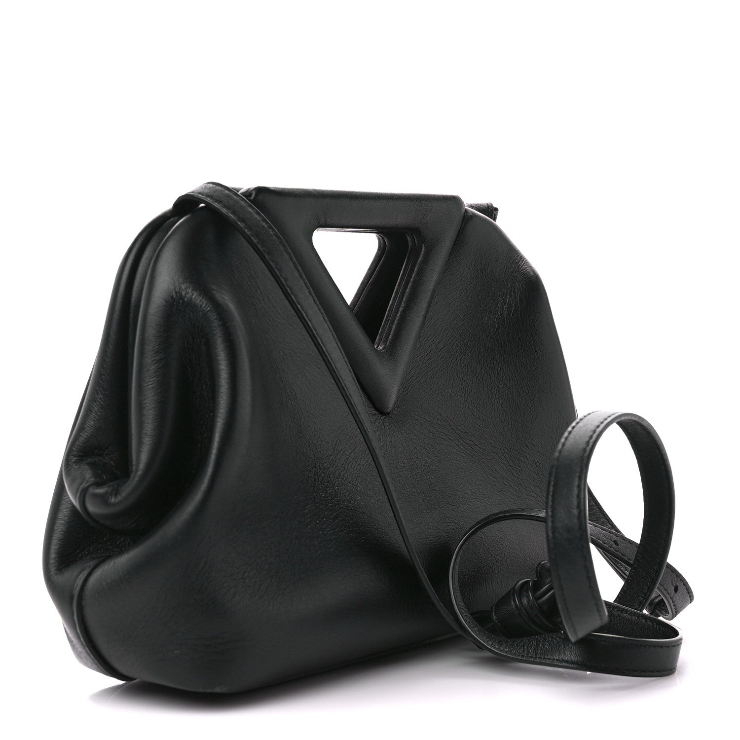 Bottega Veneta Calfskin Small The Point Triangle Bag Black 3 of 9