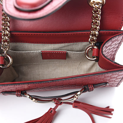 Gucci Soft Microguccissima Mini Emily Chain Shoulder Bag Rosso 4 of 7