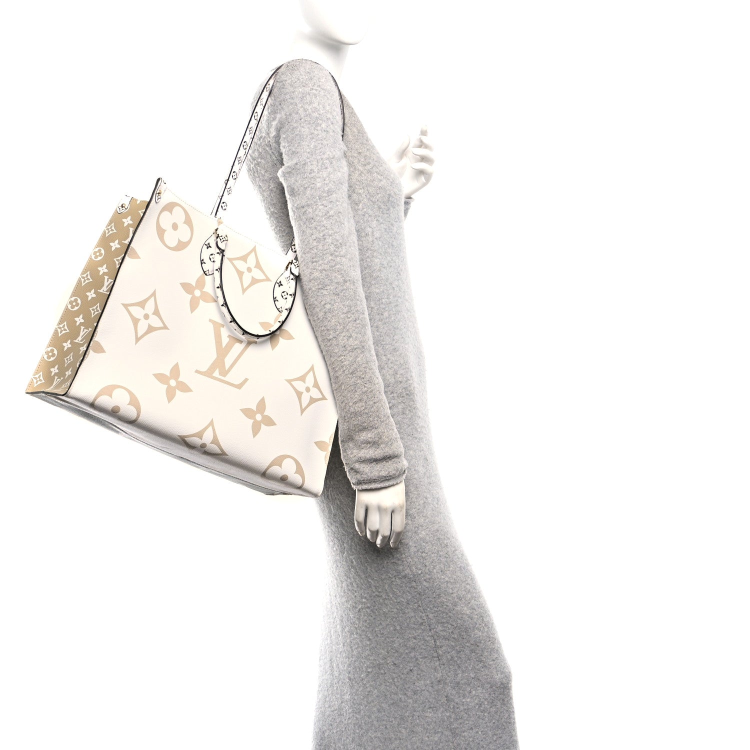 Louis Vuitton Monogram Giant Onthego GM Kaki Beige 2 of 13