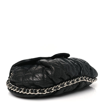 Chanel Washed Lambskin Quilted Medium Chain Around Messenger Black 4 of 10