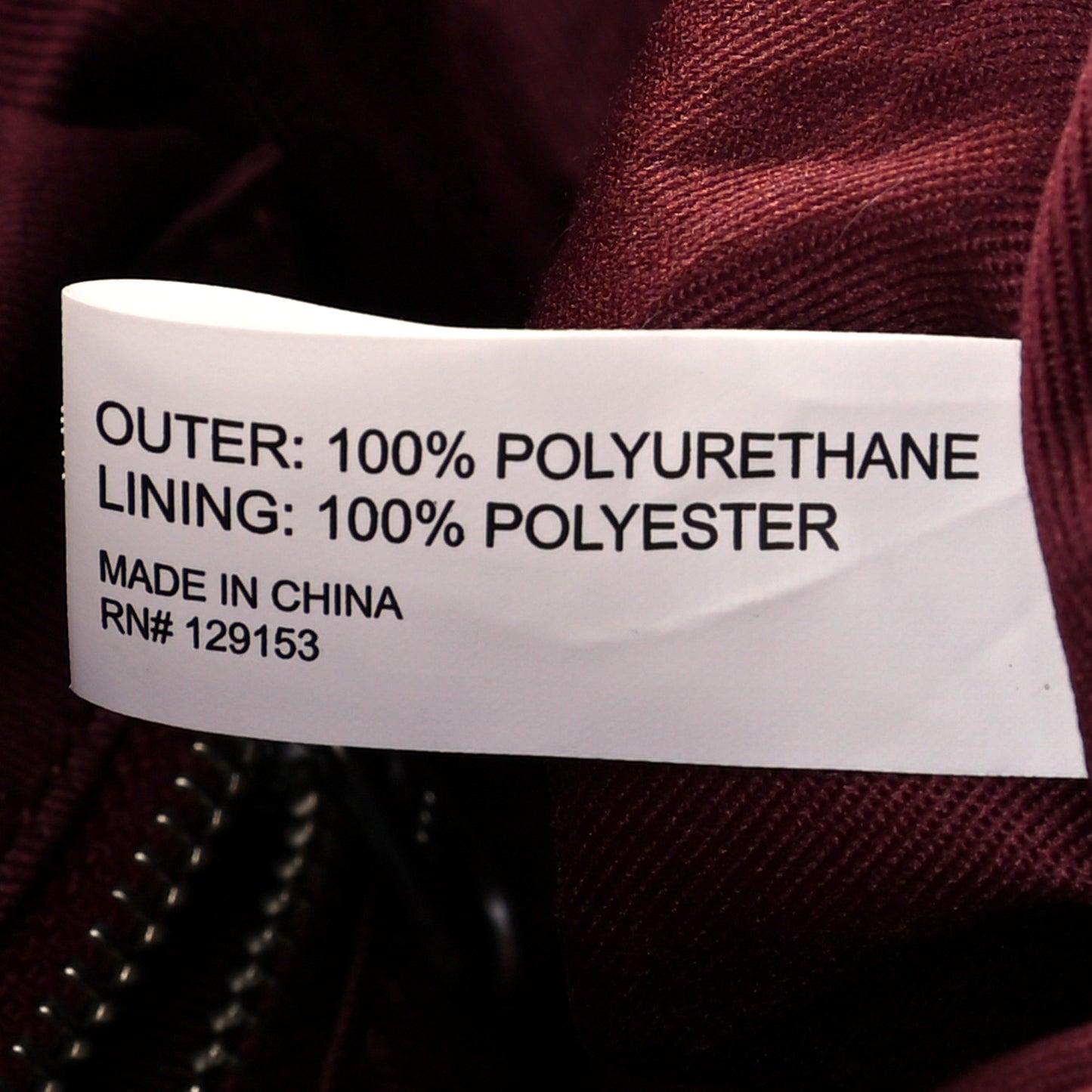 Vegan Leather Medium Shopping Bag Oxblood