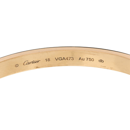 Cartier 18K Yellow Gold LOVE Bracelet 18 6 of 9