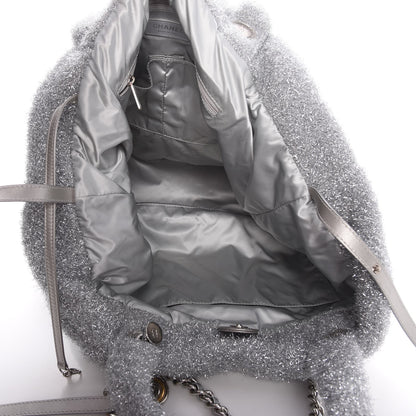 Chanel Knit Metallic Lambskin Large Shopping Tote Silver 5 of 8