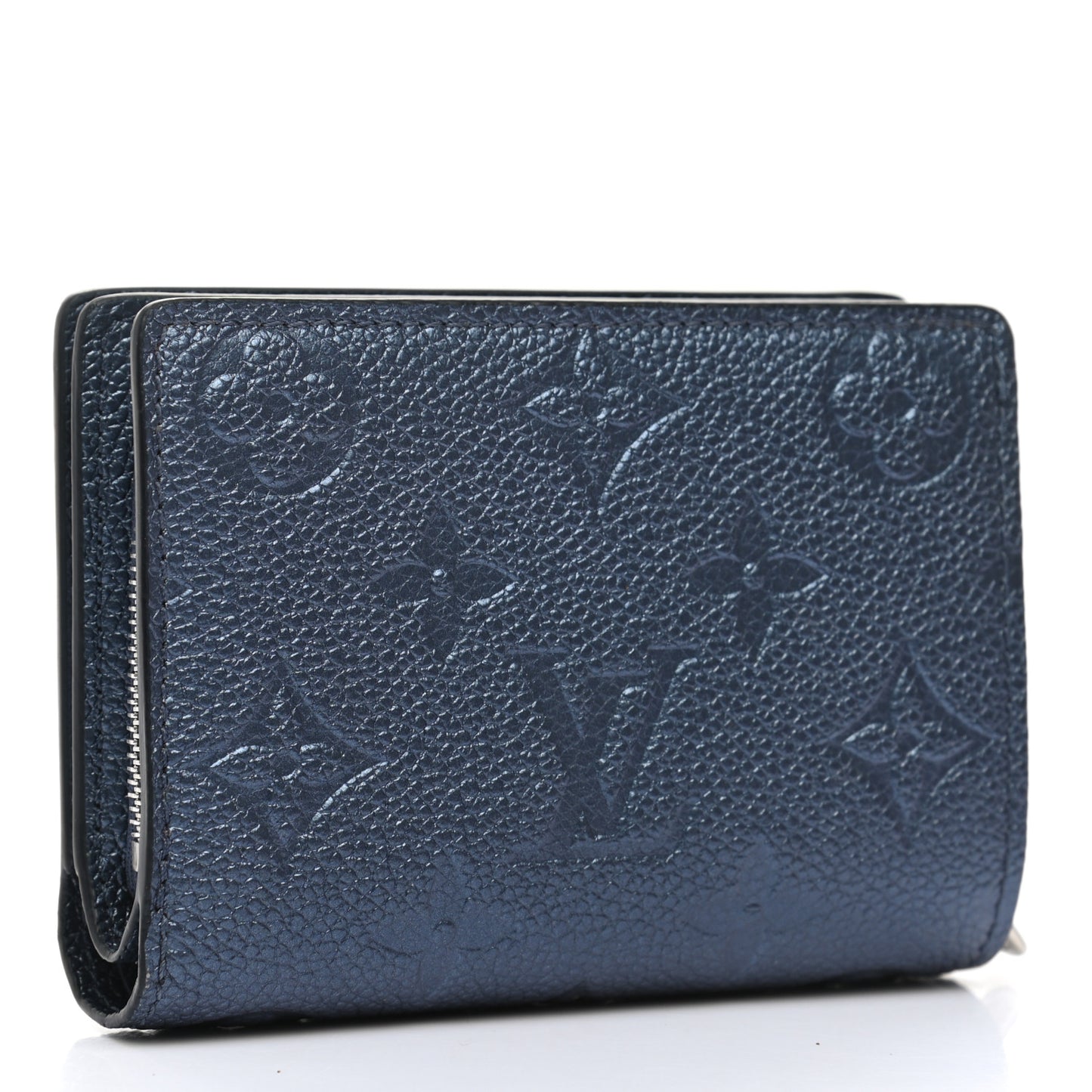Metallic Empreinte Clea Wallet Navy Nacre