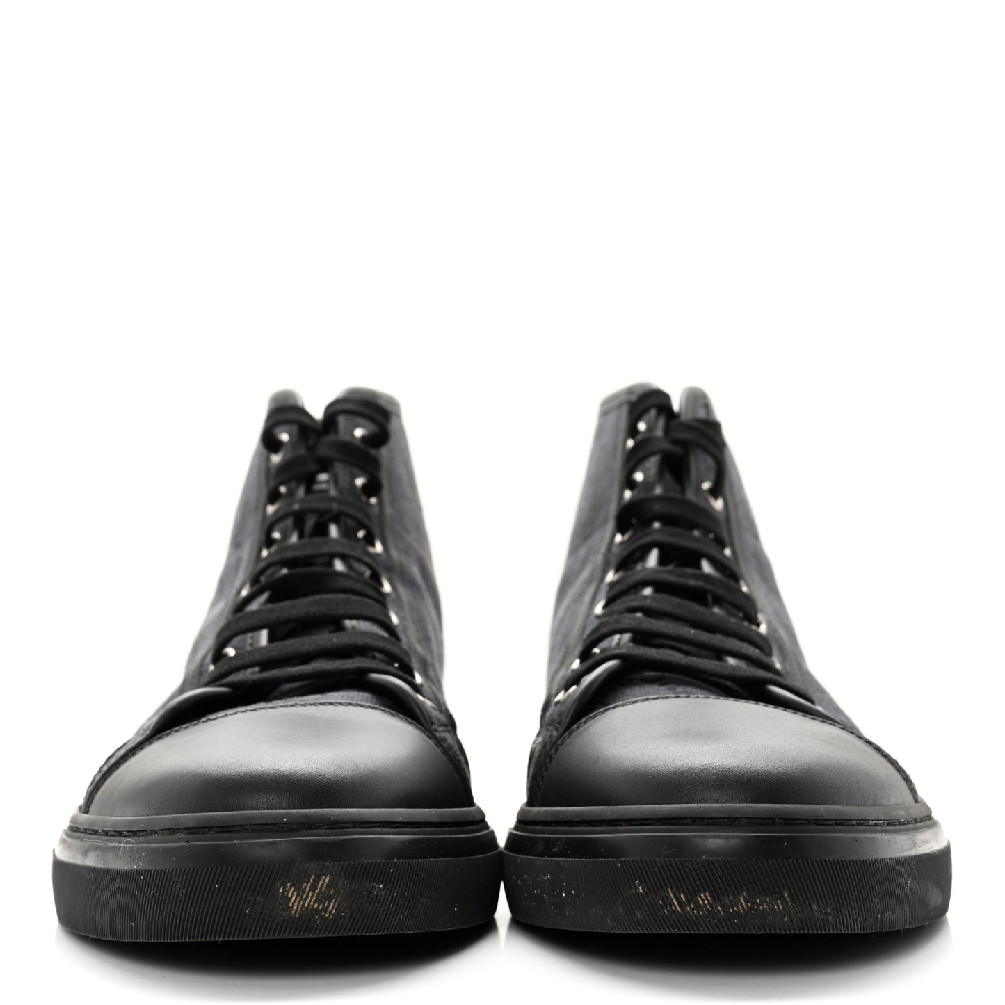 Monogram Mens High Top Sneakers 9 Black