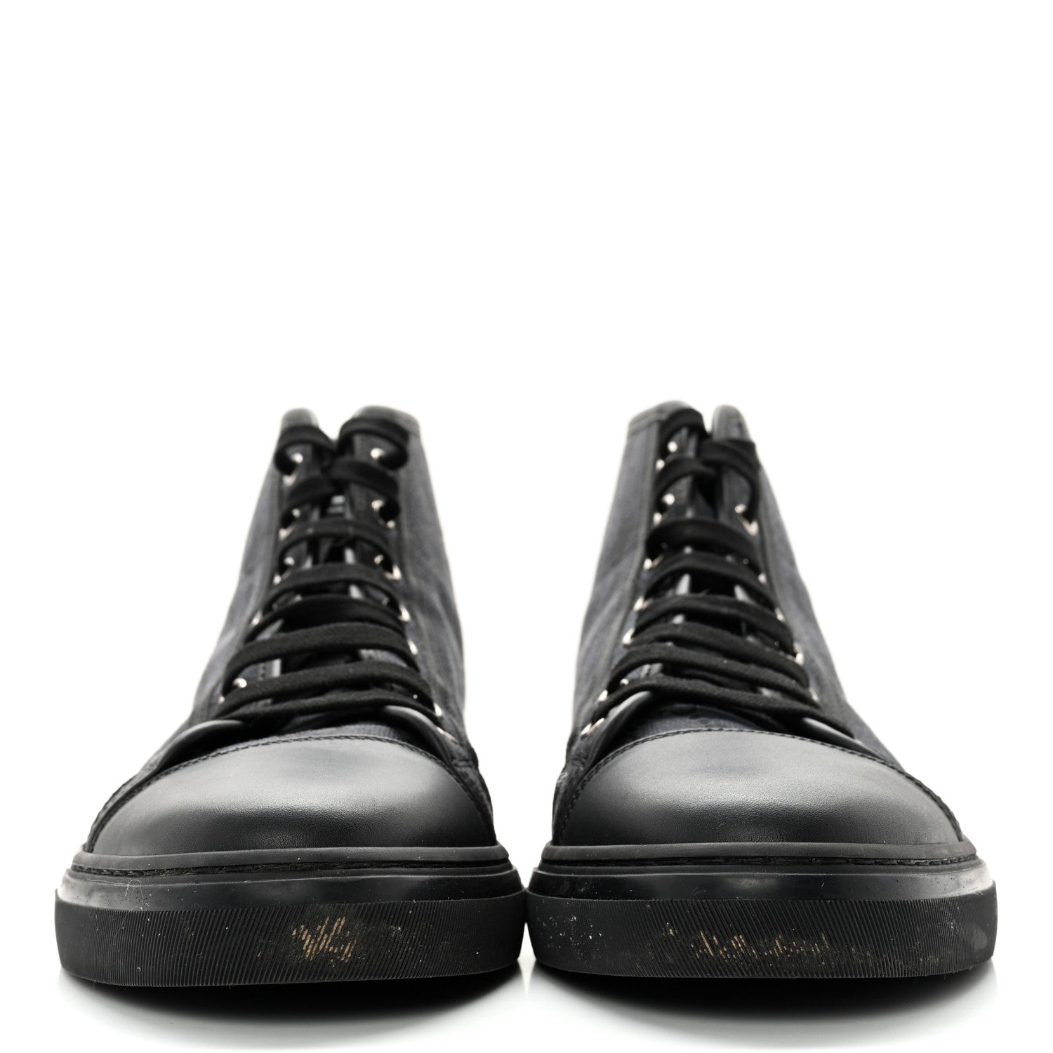 Gucci Monogram Mens High Top Sneakers 9 Black 2 of 12