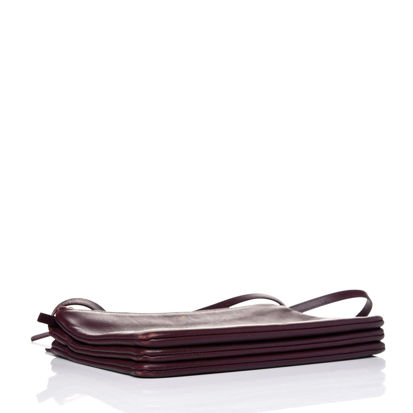 Lambskin Large Trio Crossbody Bag Burgundy