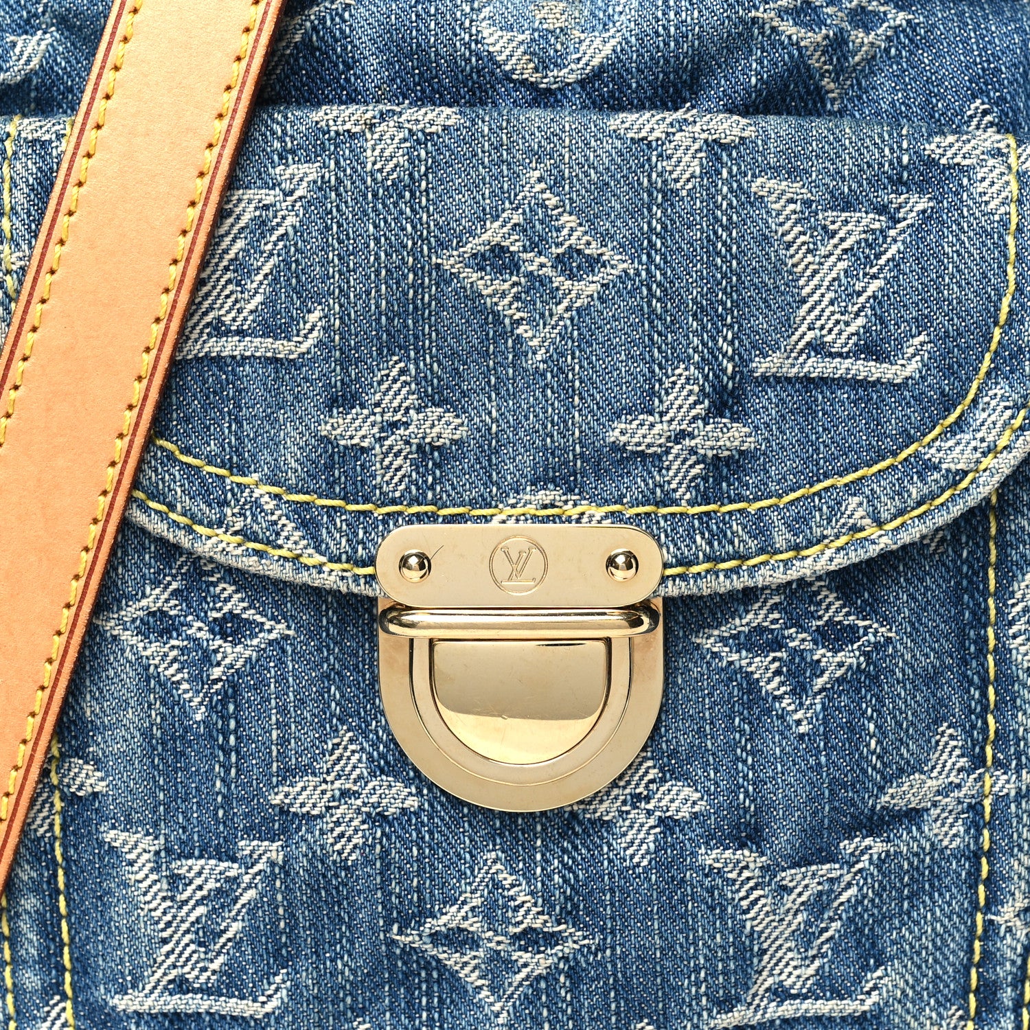 Louis Vuitton Denim Camera Bag Blue 8 of 13