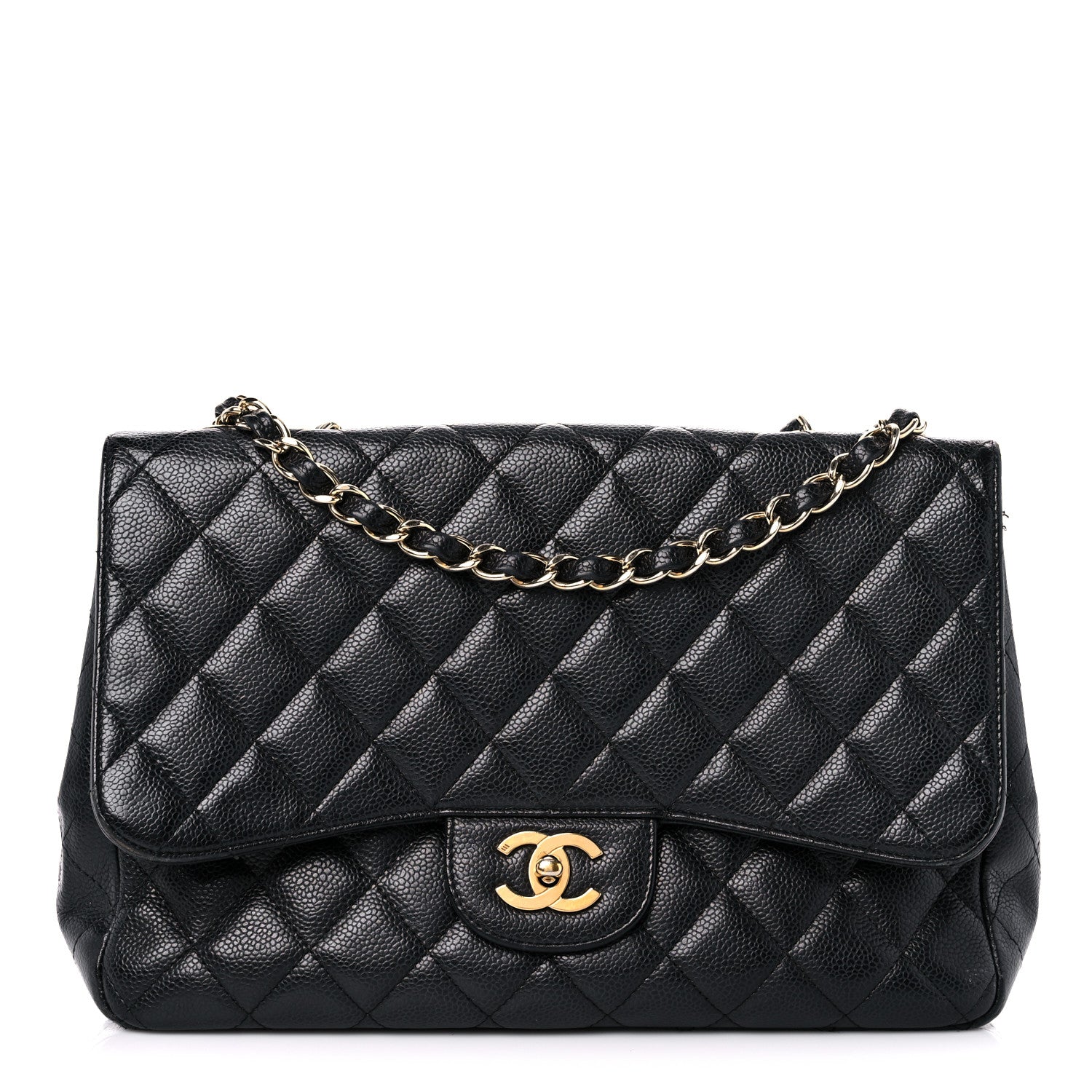 Chanel Caviar Quilted Jumbo Single Flap Black 1 of 23