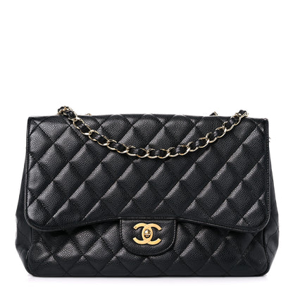 Chanel Caviar Quilted Jumbo Single Flap Black 1 of 23