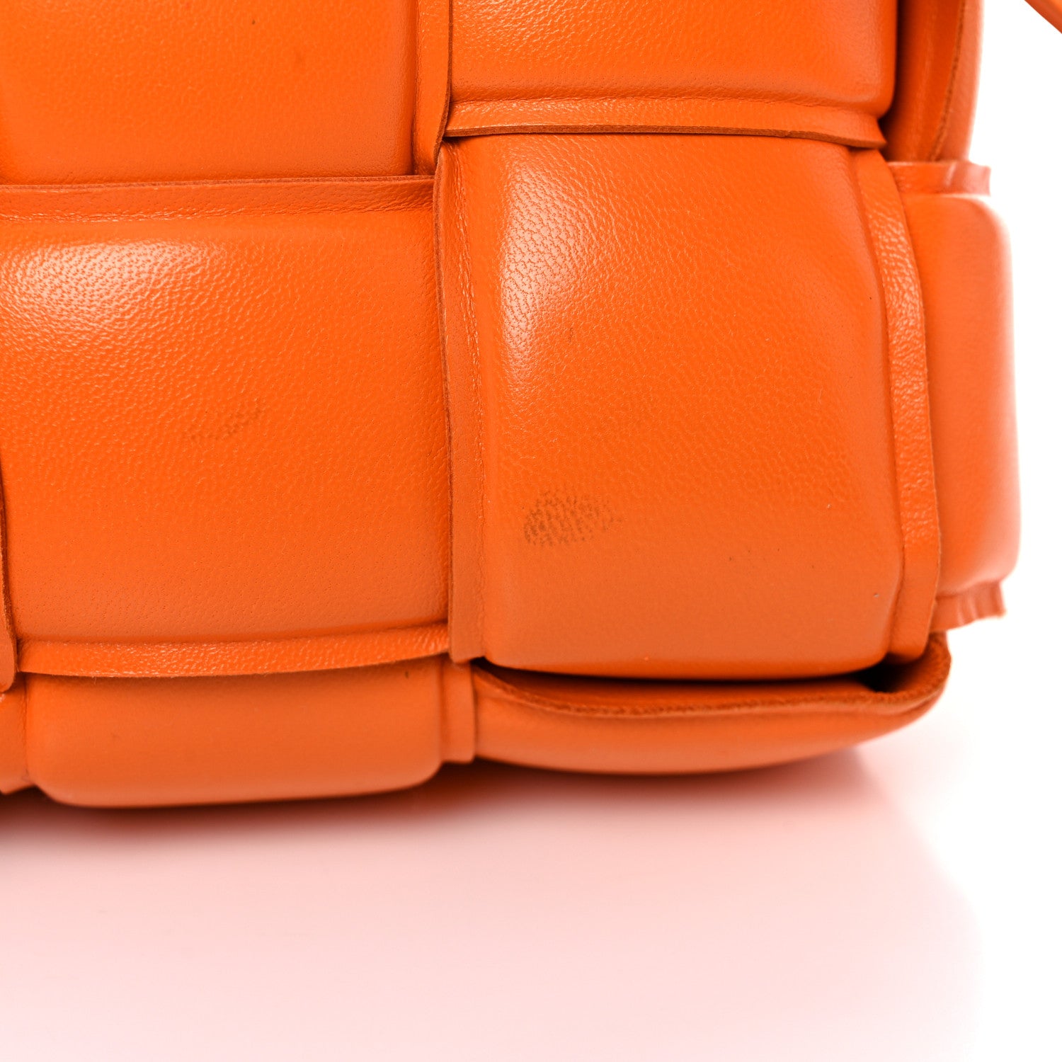 Bottega Veneta Nappa Maxi Intreccio Padded Cassette Crossbody Bag Orange 10 of 10
