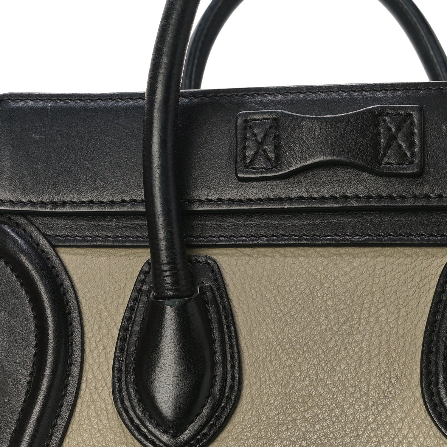 Celine Elephant Calfskin Nano Tri-Color Luggage Beige 12 of 17
