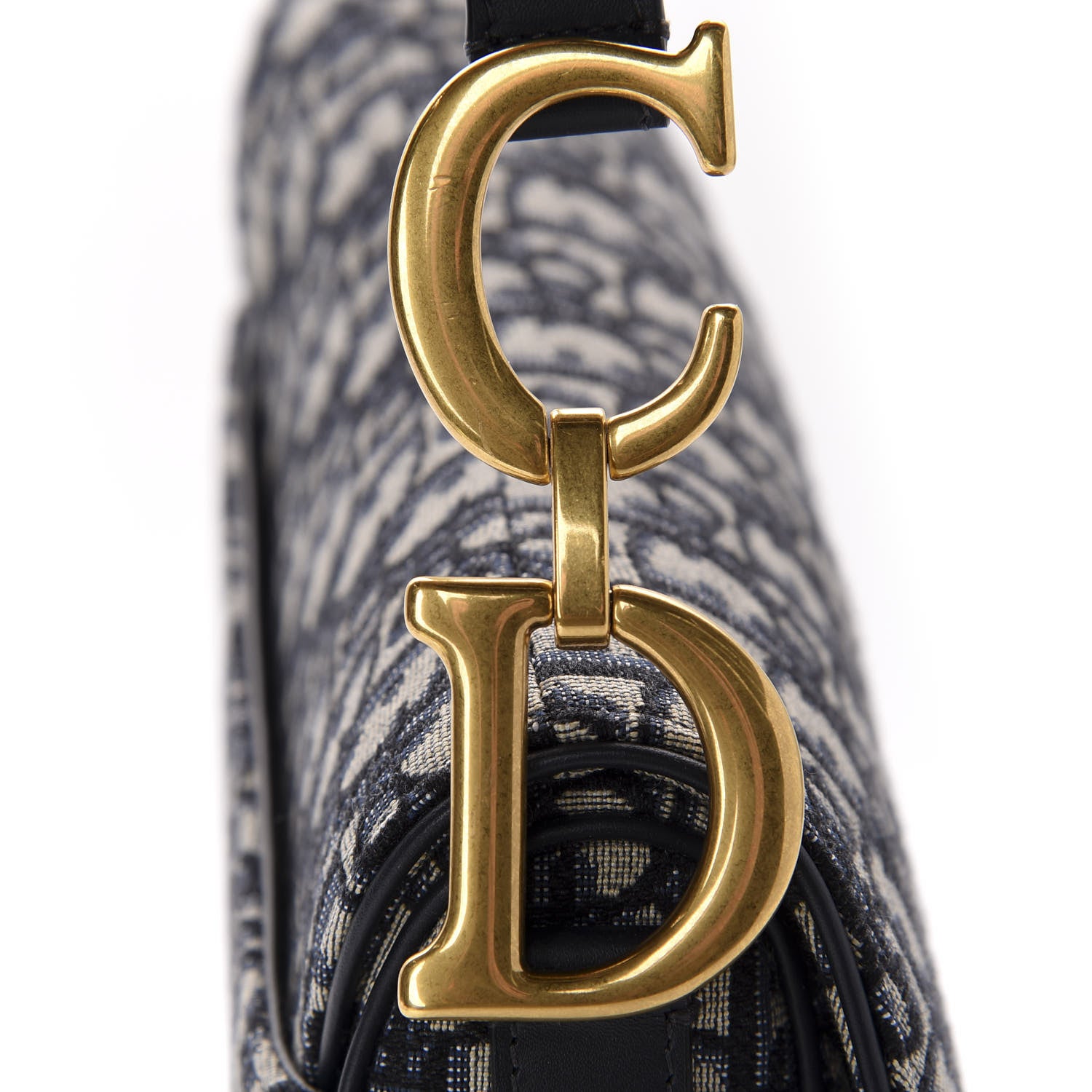 Christian Dior Oblique Saddle Bag Blue 8 of 12