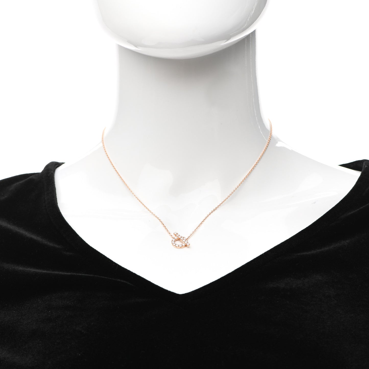 18K Rose Gold Diamond Finesse Pendant Necklace